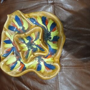 Abstract Multicolor Ceramic Art Piece